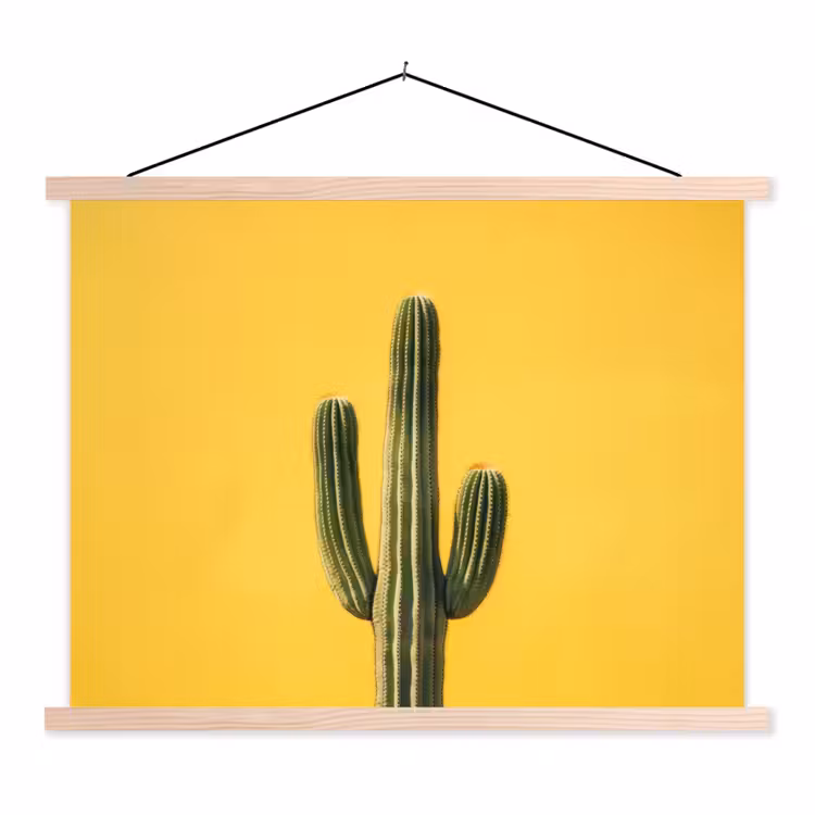 Schoolplaat - Cactus - Groen - Minimalistisch — 1