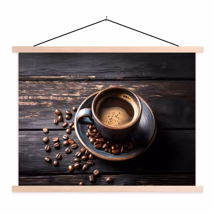 Schoolplaat - Kop - Koffie - Hout - Bonen — 1
