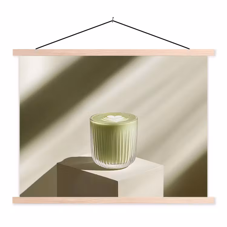 Schoolplaat - Matcha - Glas - Groen - Minimalistisch — 1