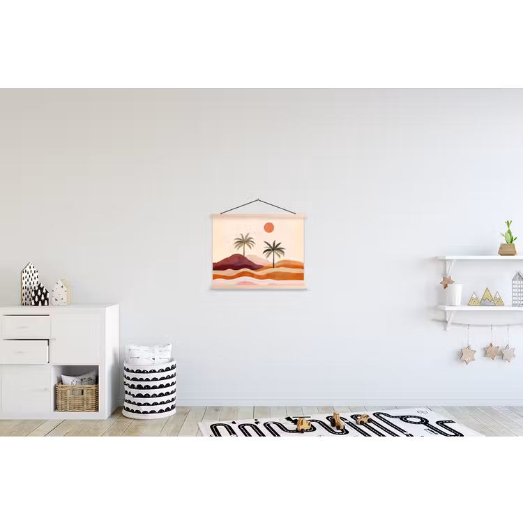 Schoolplaat - Palmbomen - Abstract - Zon - Heuvels — 3