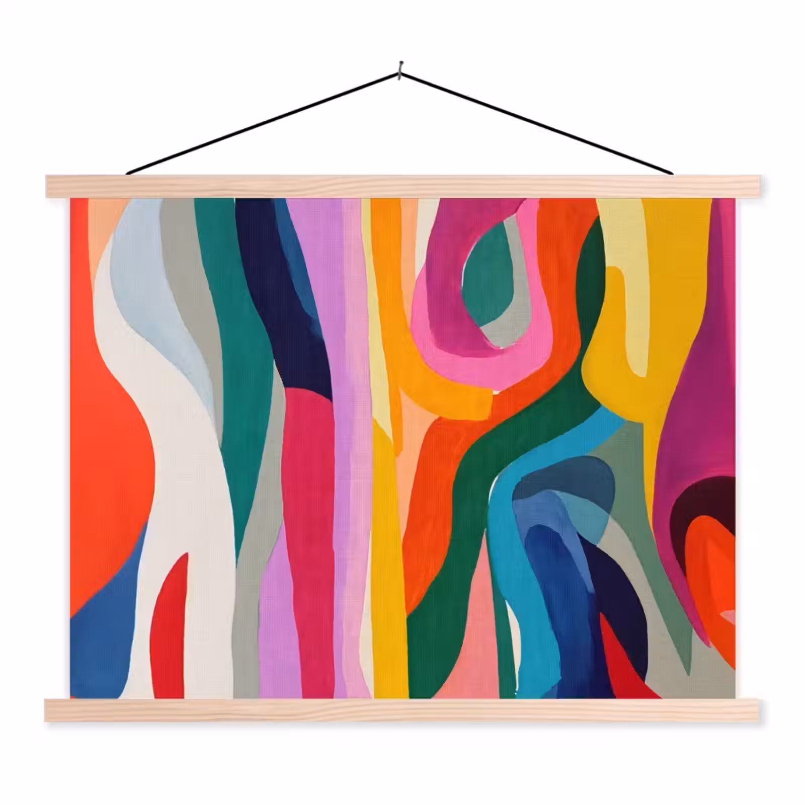 Schoolplaat - Abstract - Kleurrijk - Golven - Lijnen — 1