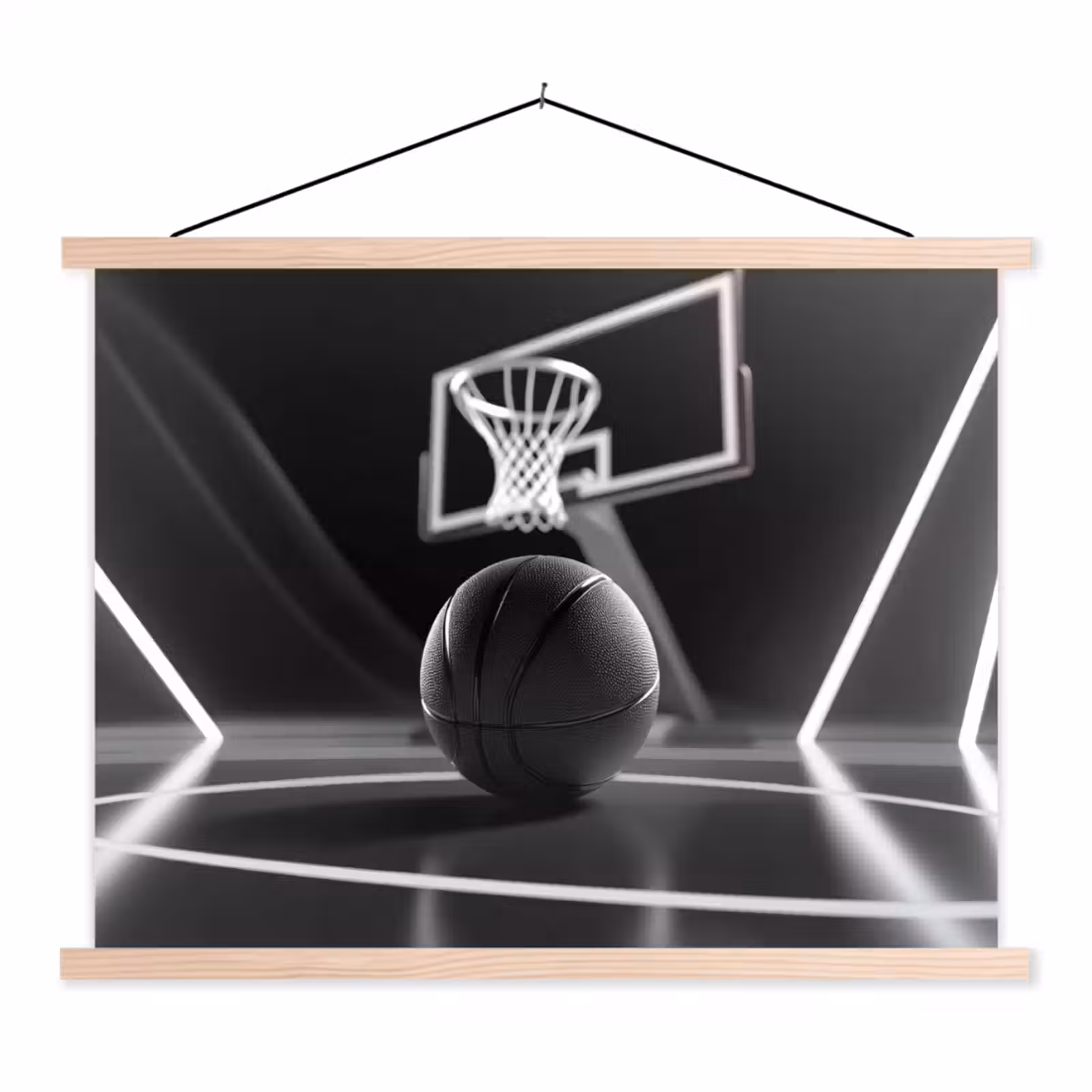 Schoolplaat - Basketbal - Basketbalveld - Lichtlijnen — 1