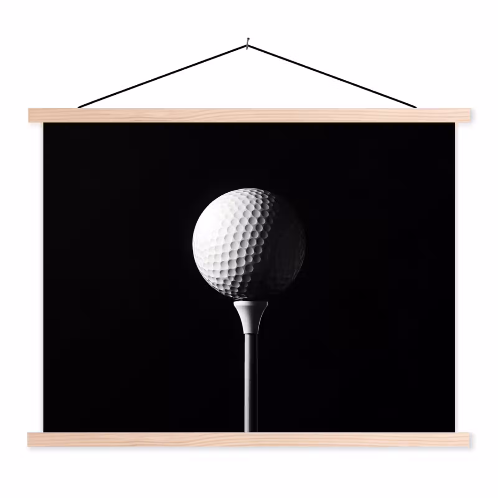 Schoolplaat - Golfbal - Minimalistisch - Wit — 1