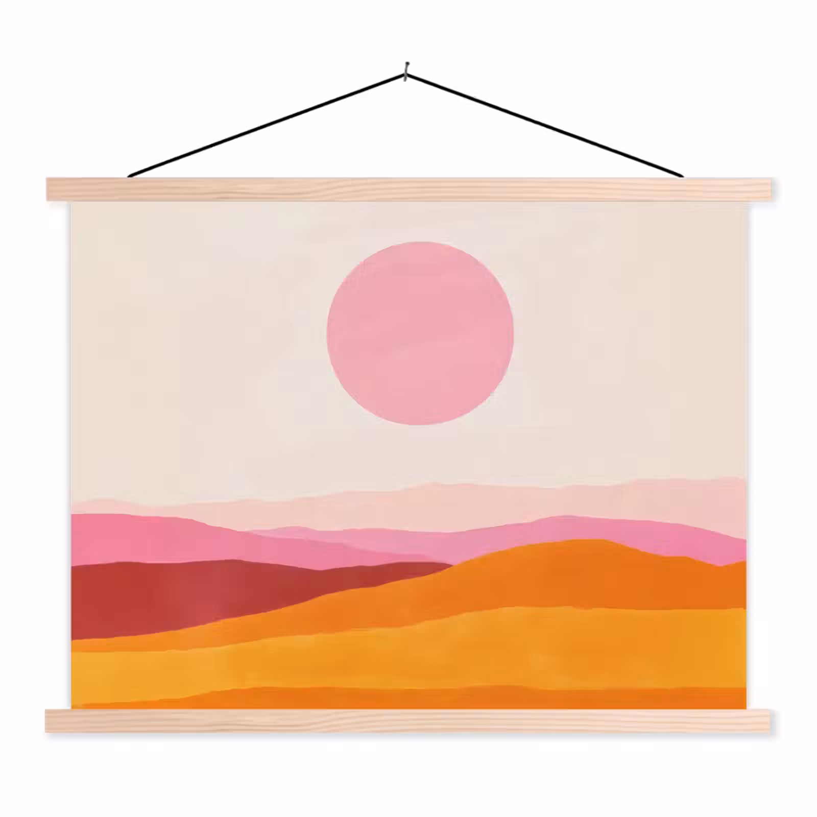 Schoolplaat - Heuvels - Oranje - Zon - Abstract — 1