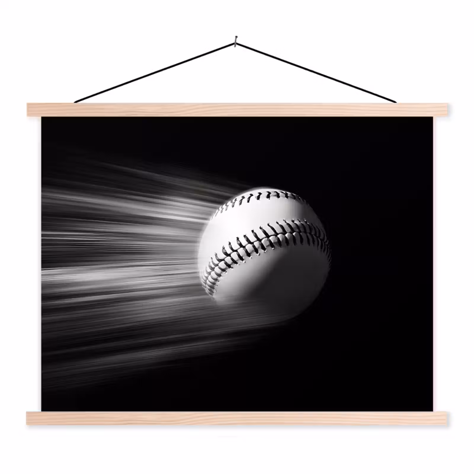 Schoolplaat - Honkbal - Wit - Vliegt — 1