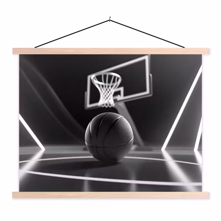 Schoolplaat - Basketbal - Basketbalveld - Lichtlijnen — 1