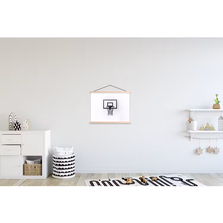 Schoolplaat - Basketbalbord - Minimalistisch - Zwart — 3