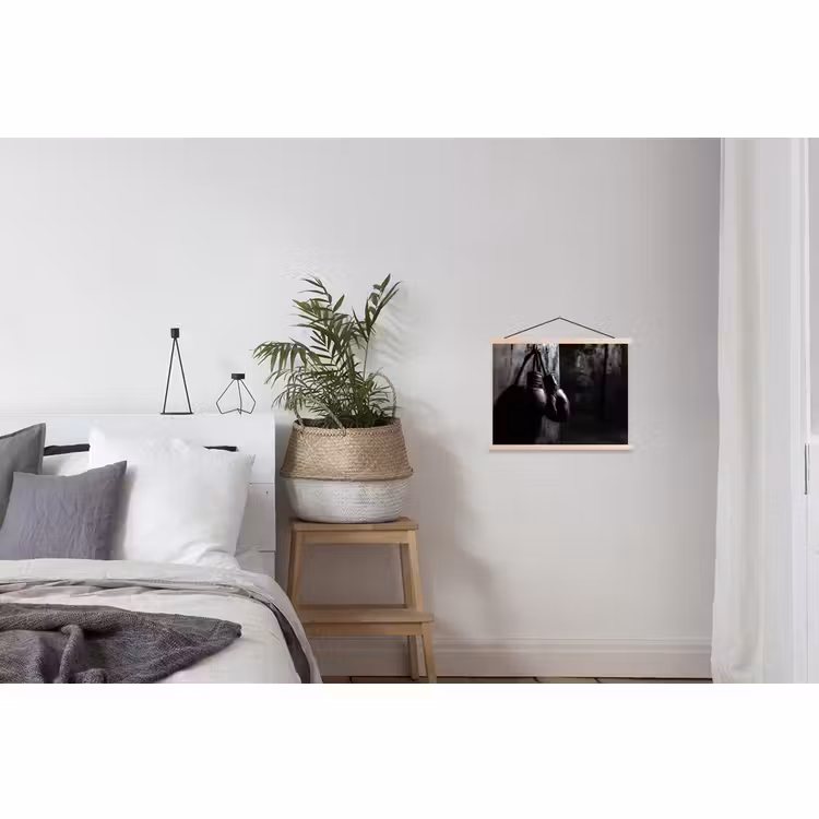 Schoolplaat - Bokshandschoenen - Muur - Duister - Zwart — 2