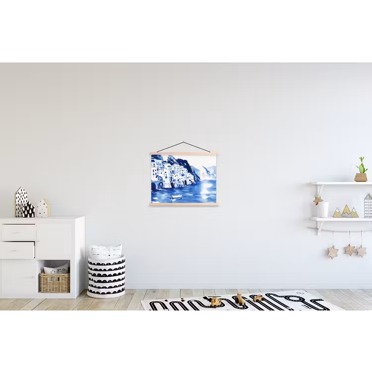 Schoolplaat - Dorp - Rotswand - Roeiboot - Water — 3