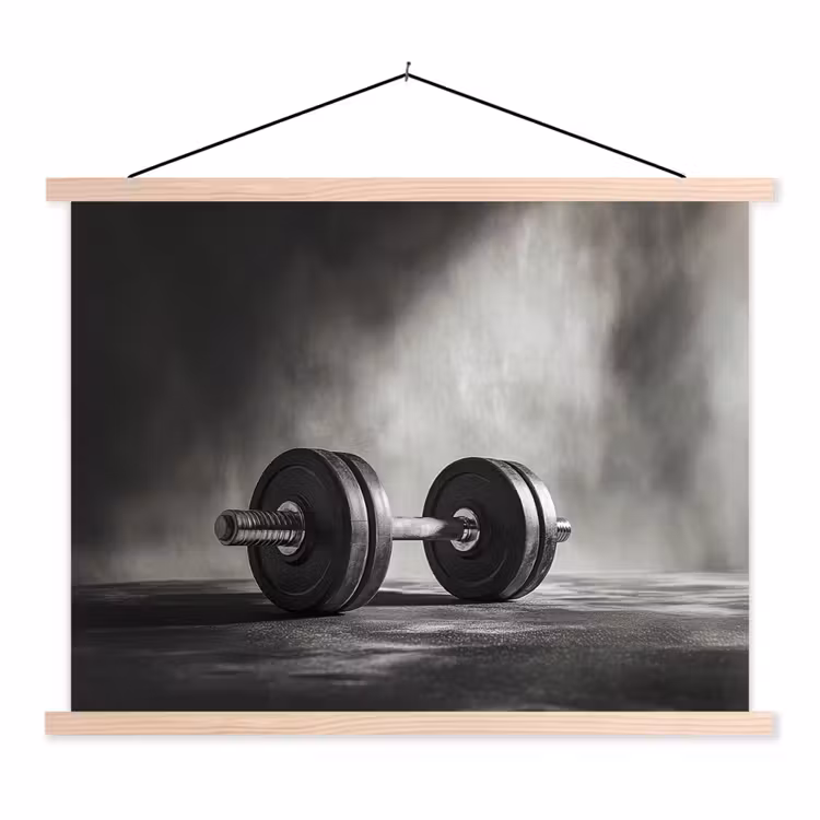 Schoolplaat - Halter - Gewichten - Zwart — 1
