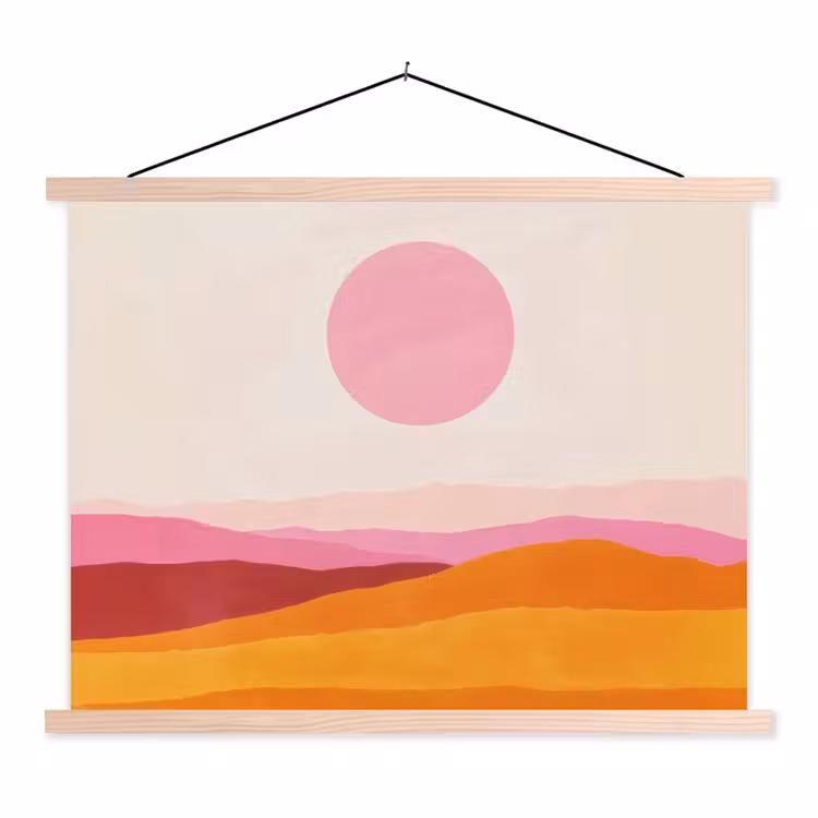 Schoolplaat - Heuvels - Oranje - Zon - Abstract — 1