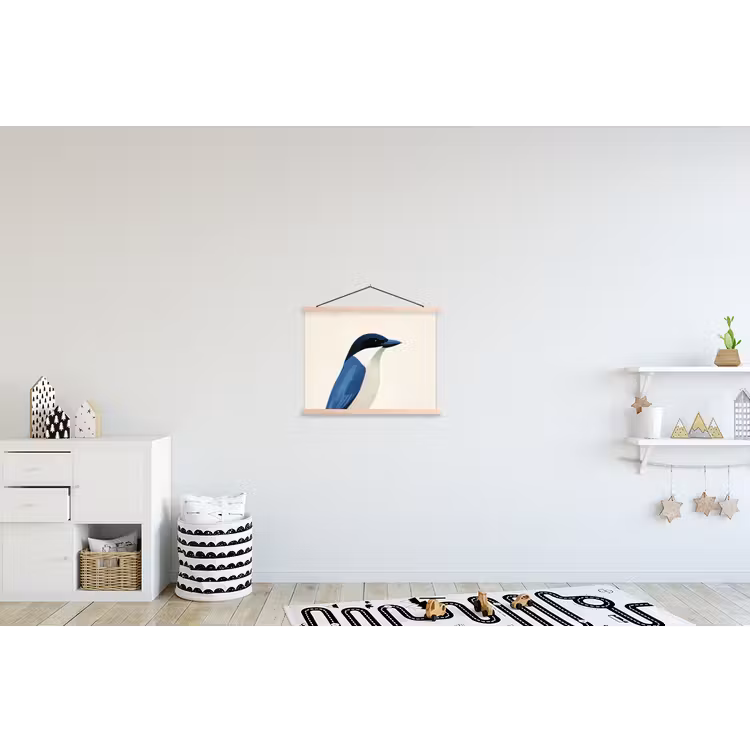 Schoolplaat - Illustratie - Blauw - Vogel — 3