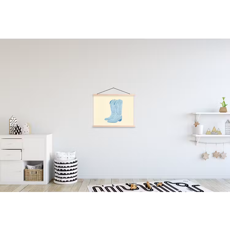 Schoolplaat - Illustratie - Cowboylaarzen - Patroon — 3