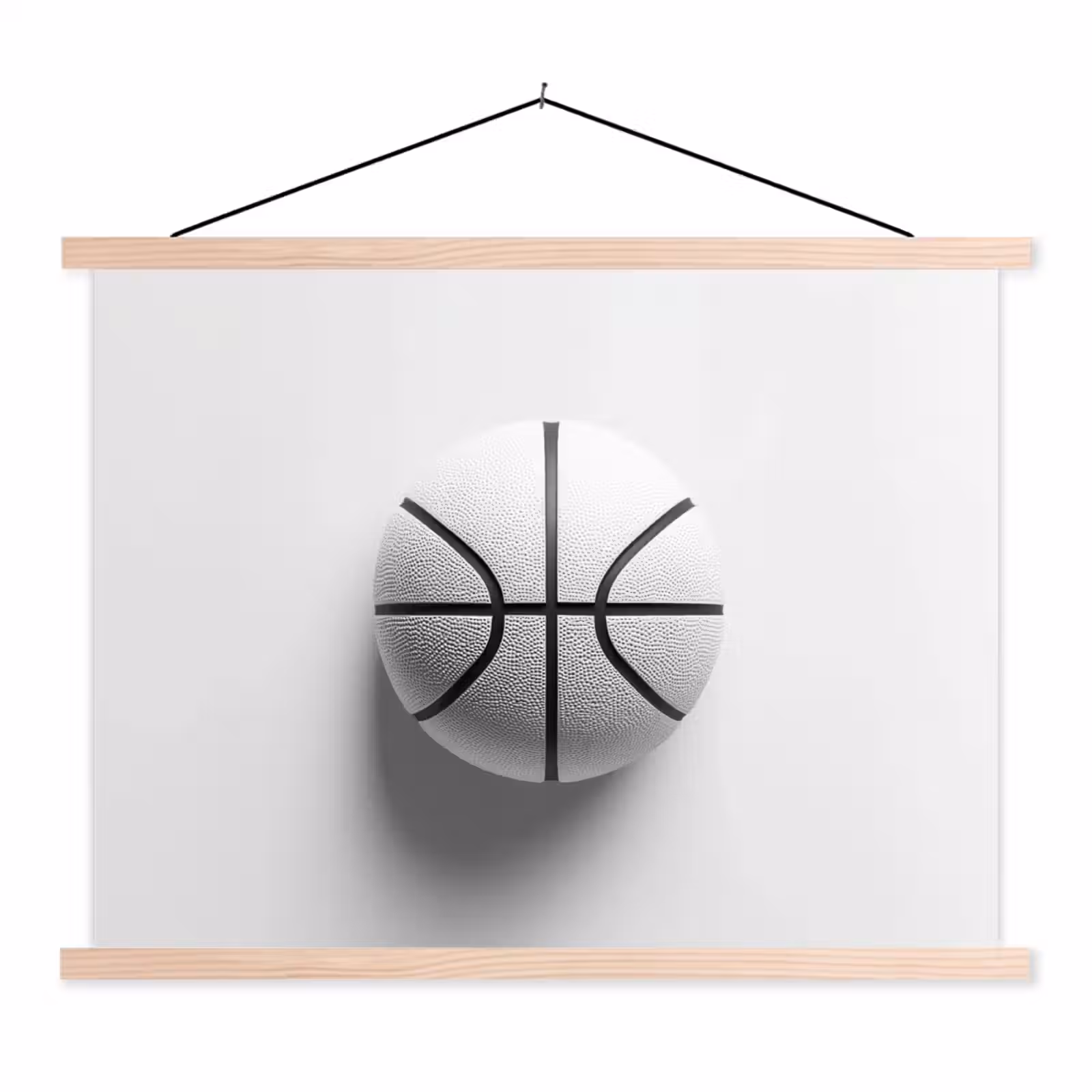 Schoolplaat - Basketbal - Wit - Schaduw - Lijnen — 1