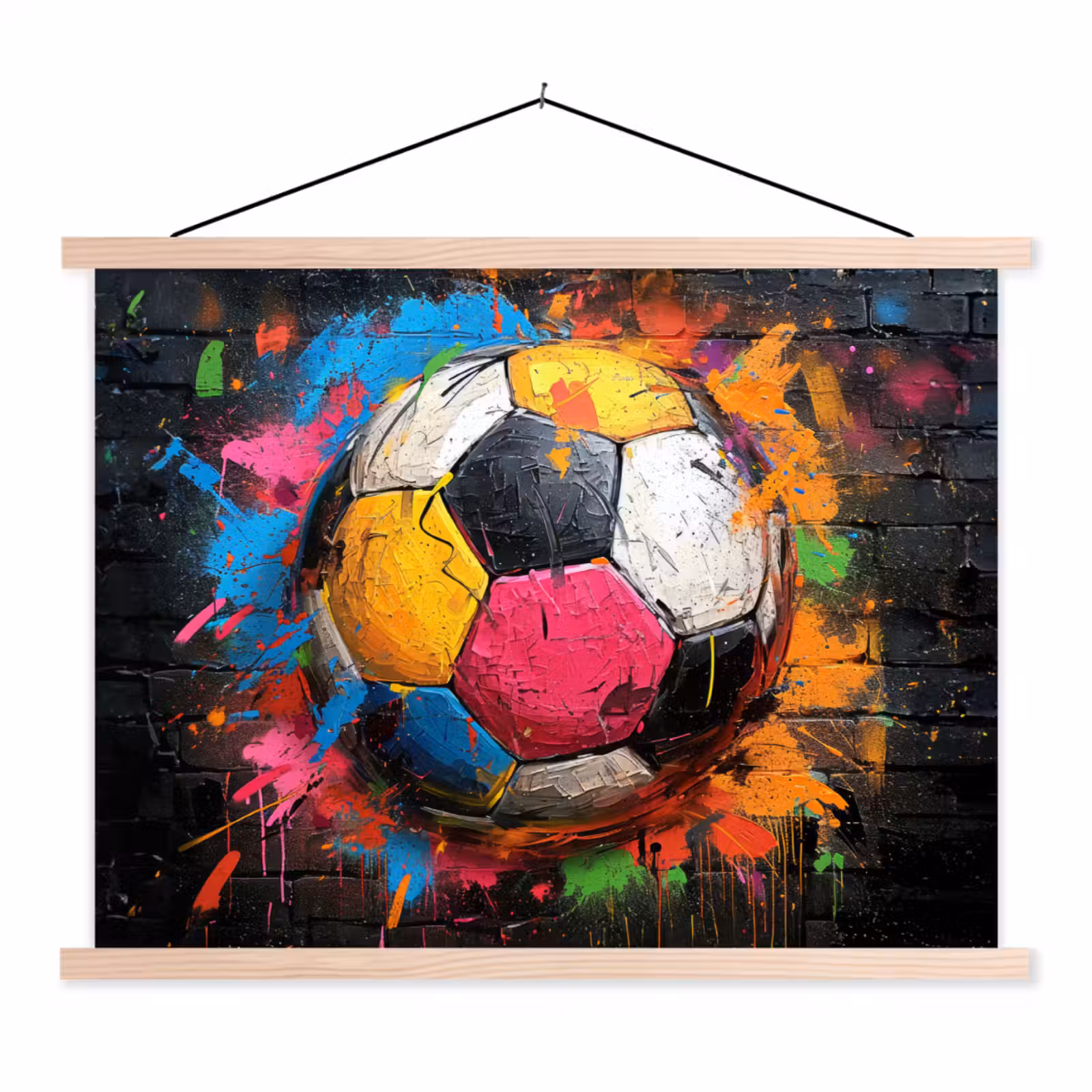 Schoolplaat - Graffiti - Voetbal - Muur - Street art - Sport — 1