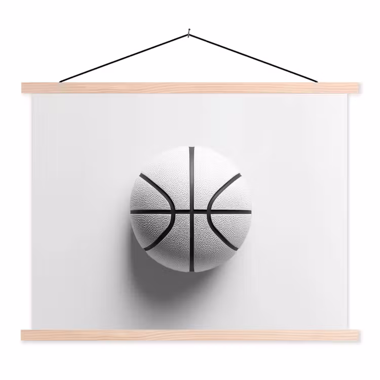 Schoolplaat - Basketbal - Wit - Schaduw - Lijnen — 1