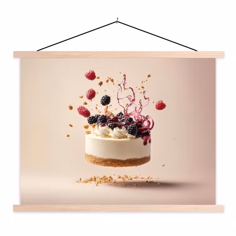 Schoolplaat - Cheesecake - Eten - Roze - Taart — 1