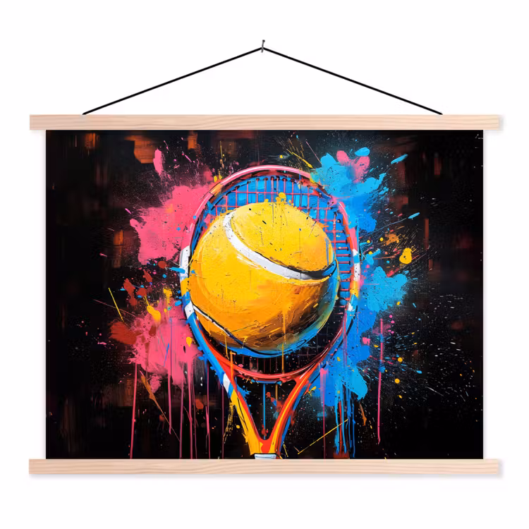 Schoolplaat - Graffiti - Tennis - Sport - Racket — 1