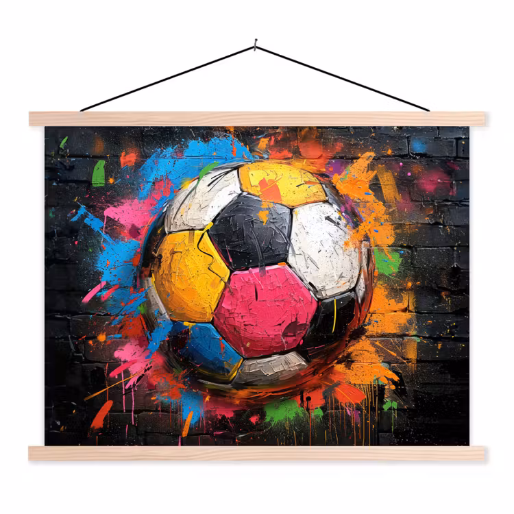 Schoolplaat - Graffiti - Voetbal - Muur - Street art - Sport — 1
