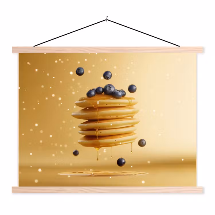 Schoolplaat - Pannenkoeken - Eten - Honing - Geel — 1