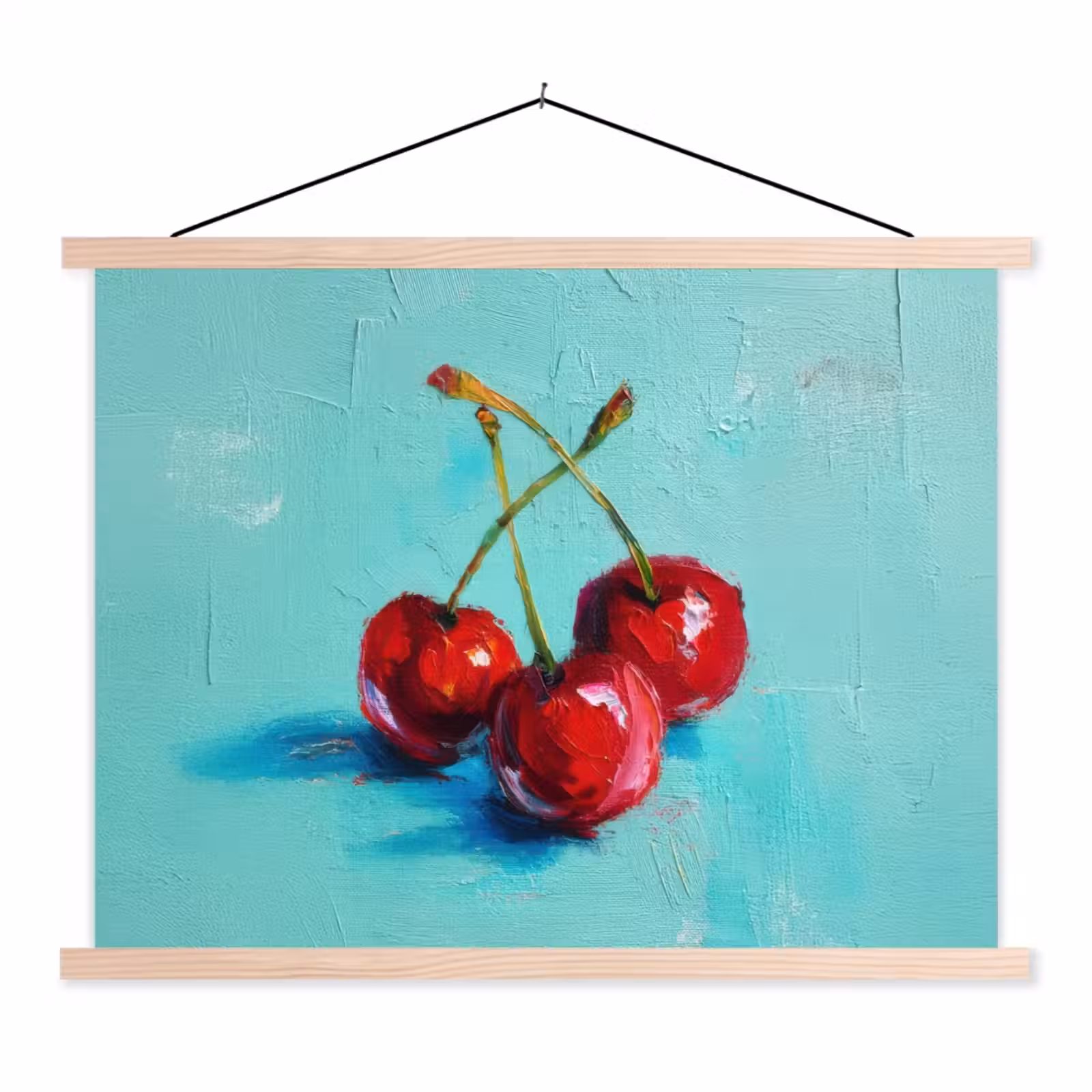 Schoolplaat - Kersen - Rood - Drie - Geverfd — 1