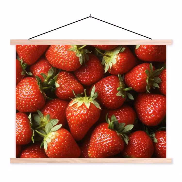Schoolplaat - Aardbei - Fruit - Rood — 1