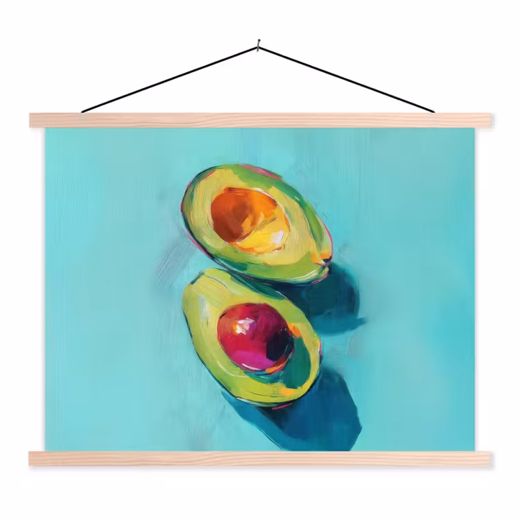 Schoolplaat - Avocado - Groen - Pit - Schaduw — 1