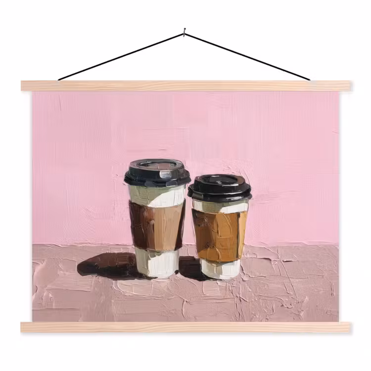 Schoolplaat - Koffiebekers - Deksel - Verf - Textuur — 1