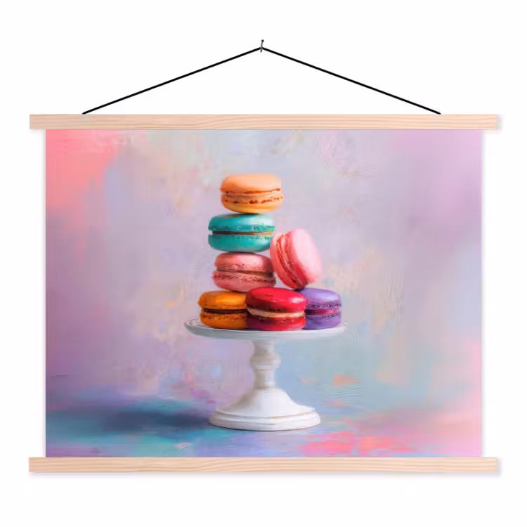 Schoolplaat - Macarons - Schaal - Pastel - Kleurrijk — 1