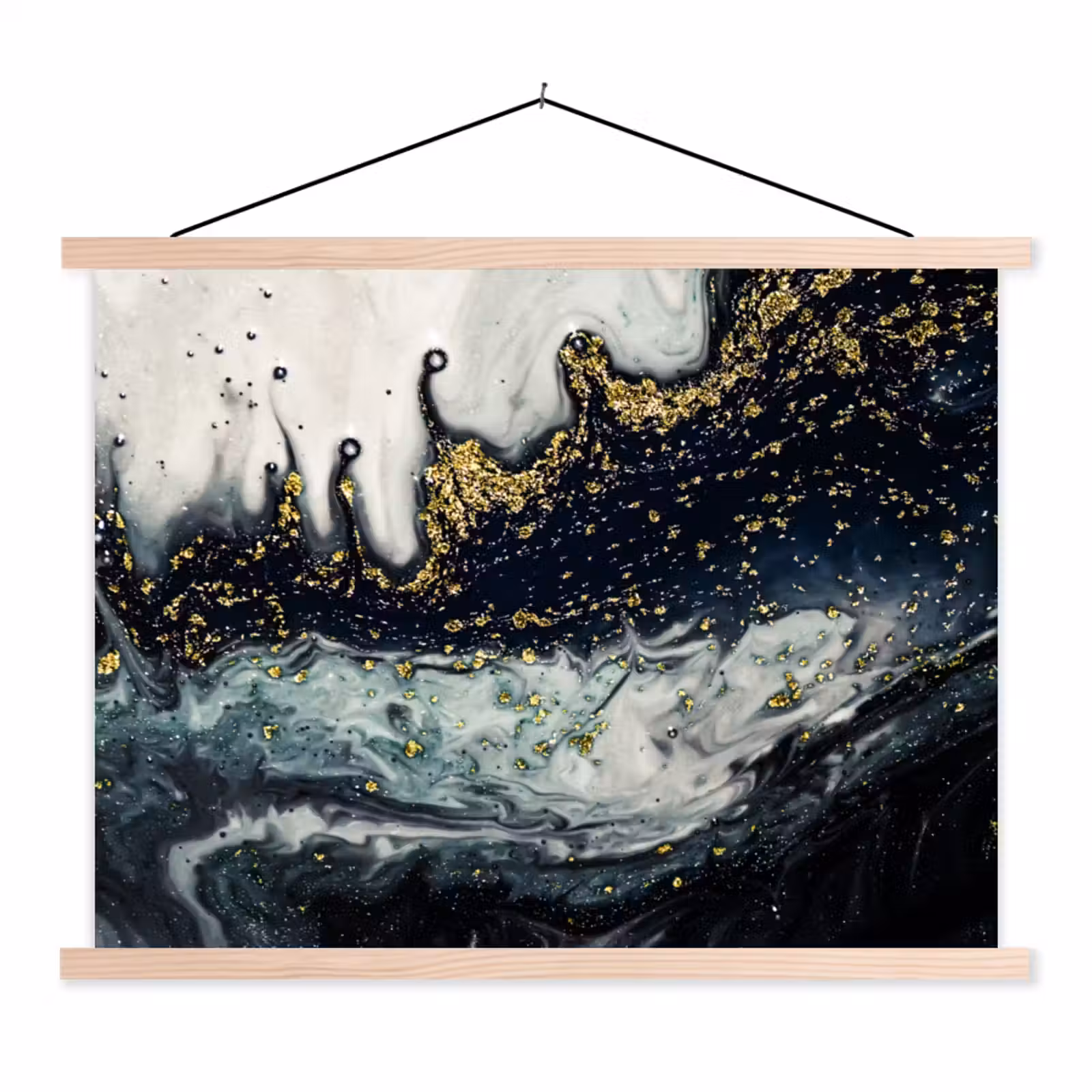 Schoolplaat - Marmer - Abstract - Goud - Luxe — 1
