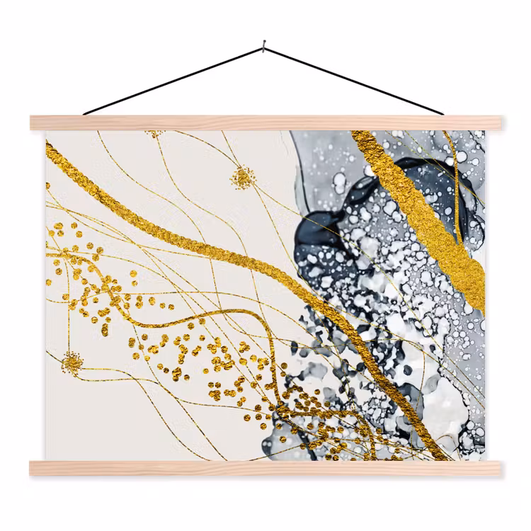 Schoolplaat - Abstract - Goud - Natuur - Kunst — 1