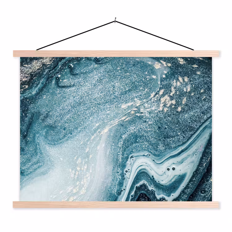 Schoolplaat - Edelstenen - Blauw - Natuur - Marmer - Abstract — 1
