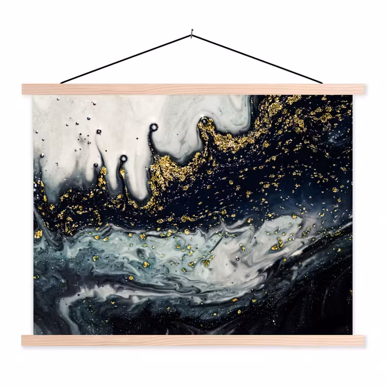 Schoolplaat - Marmer - Abstract - Goud - Luxe — 1