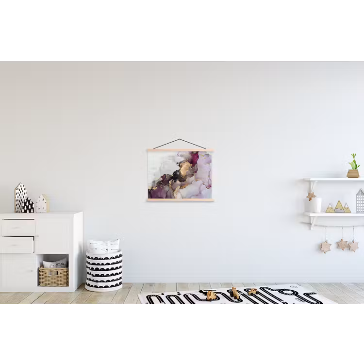 Schoolplaat - Marmer - Abstract - Goud - Paars — 3