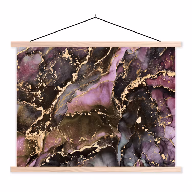 Schoolplaat - Marmer - Gold - Steen - Abstract — 1