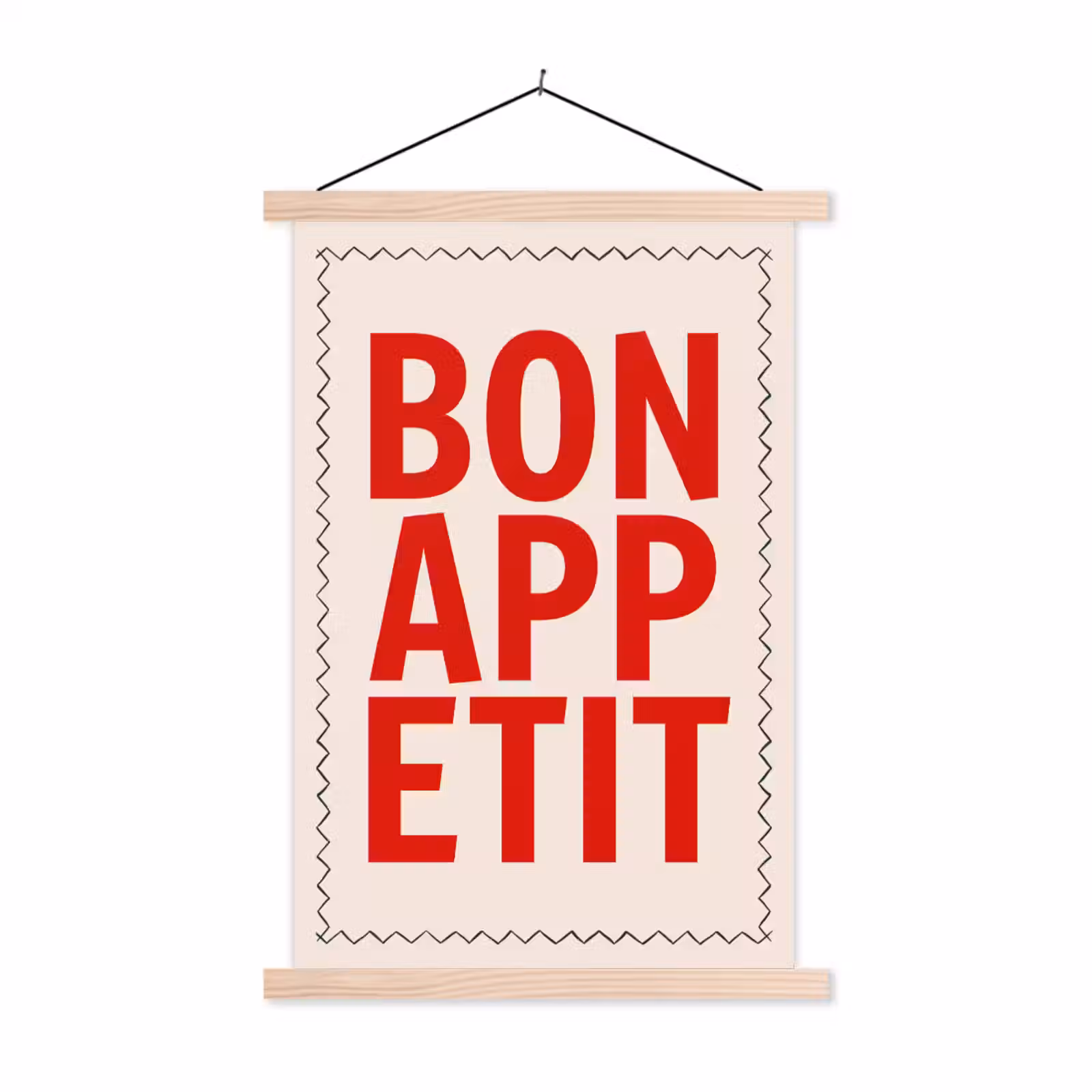 Schoolplaat - Blokletters - Rood - Kartelrand — 1