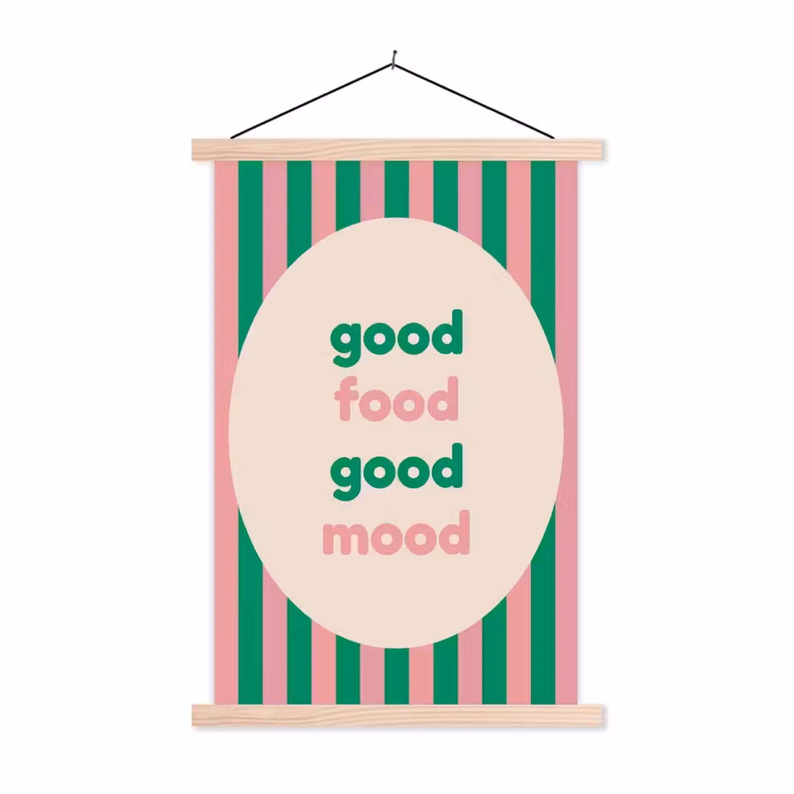 Schoolplaat - Gestreept - Quote - Ovaal - Roze — 1