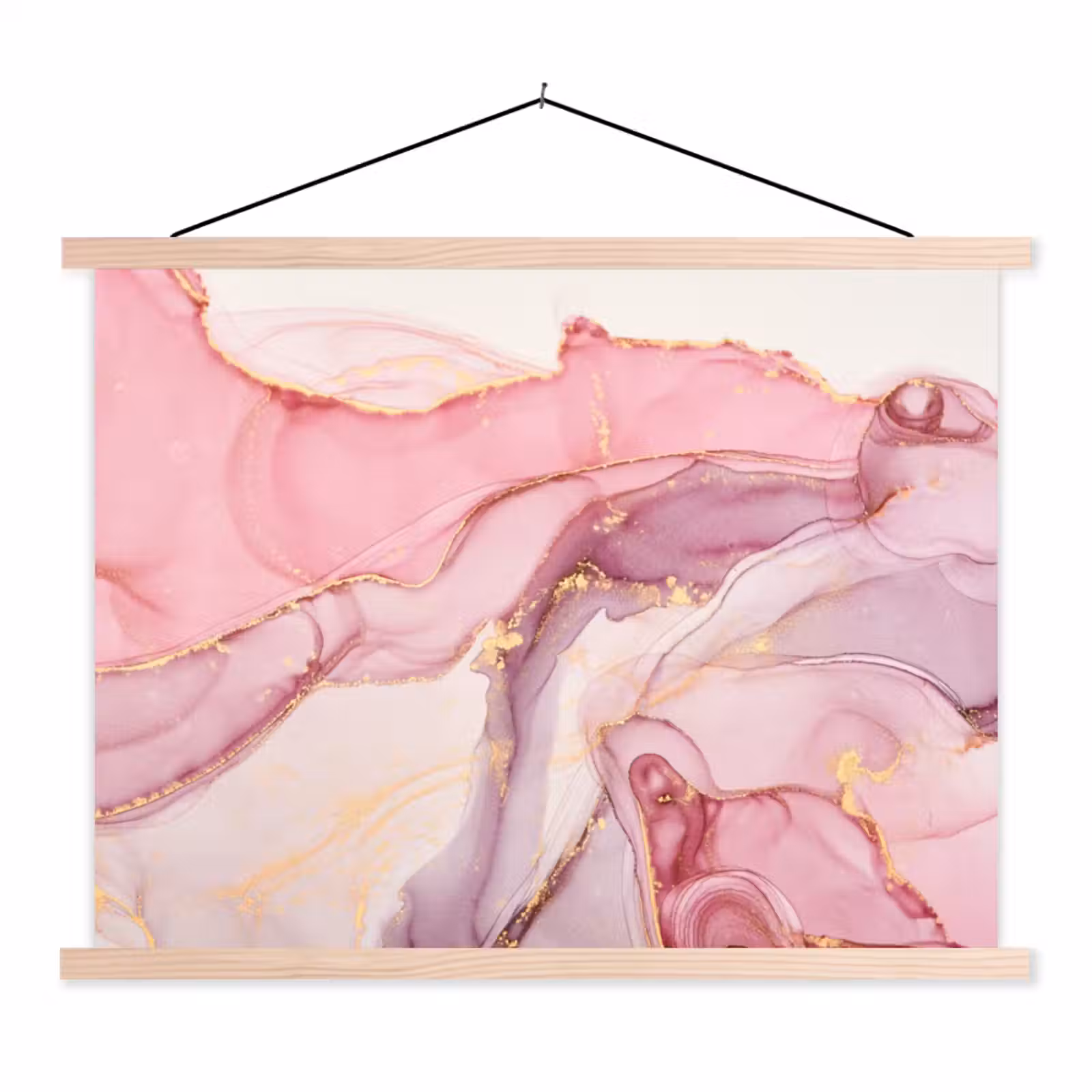 Schoolplaat - Goud - Marmer - Roze — 1