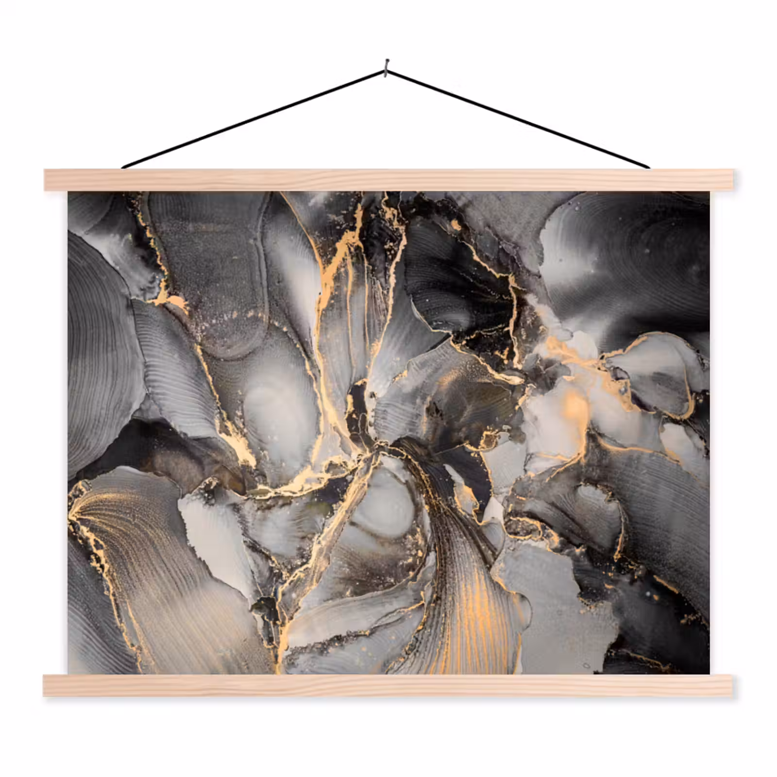 Schoolplaat - Grijs - Luxe - Goud - Marmer — 1