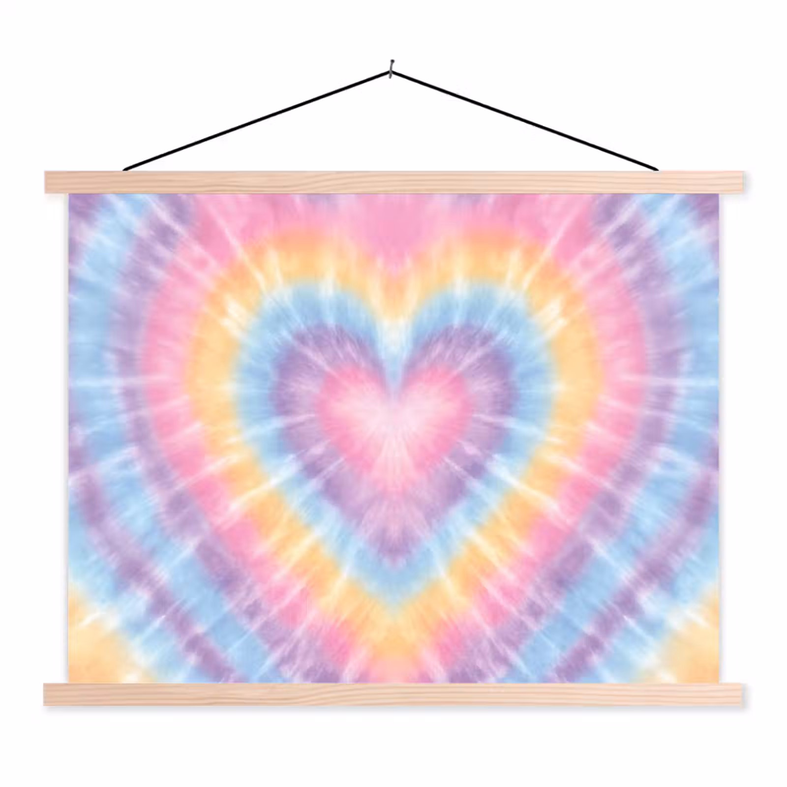 Schoolplaat - Hartvorm - Pastelkleuren - Tie Dye — 1