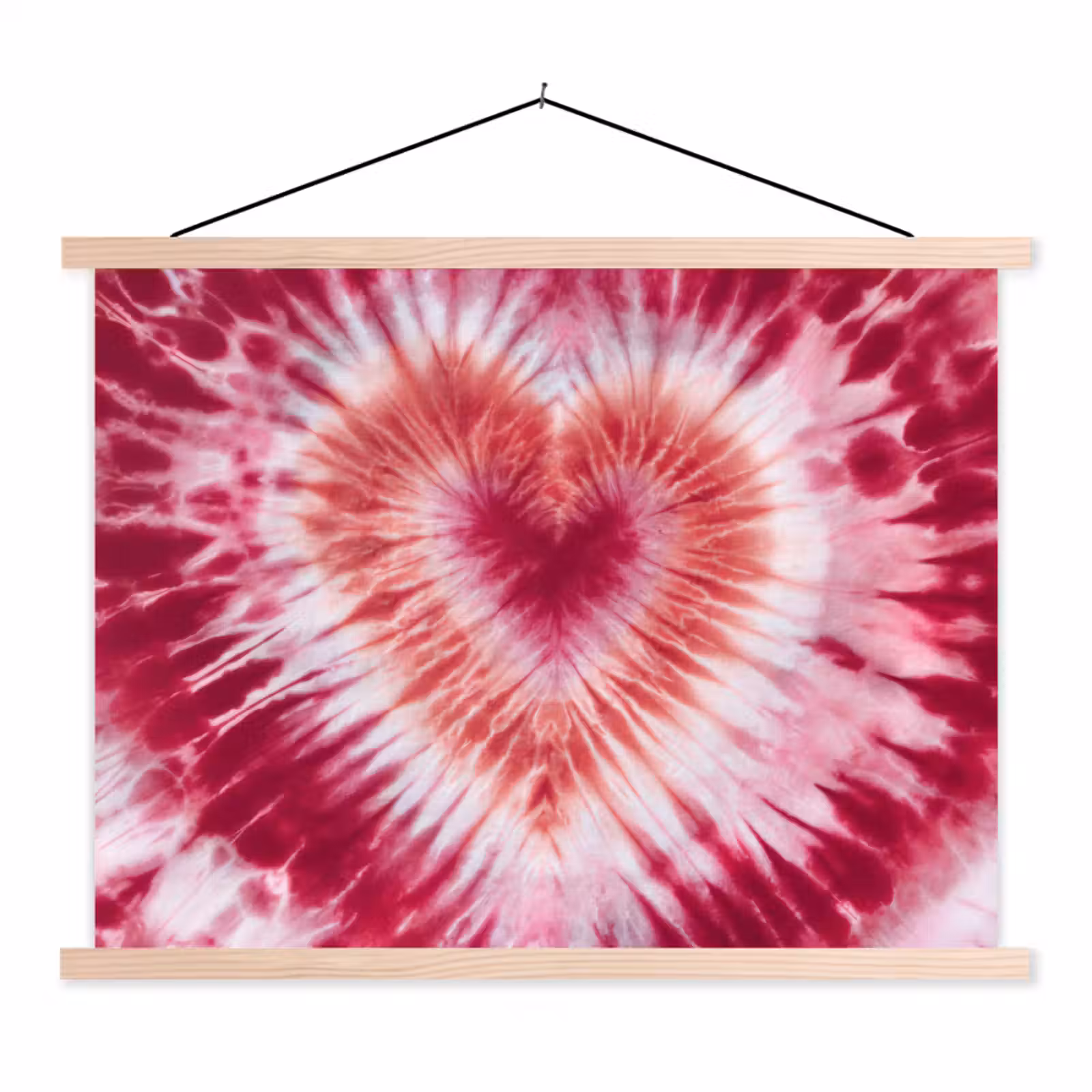 Schoolplaat - Hartvorm - Roze - Tie dye — 1