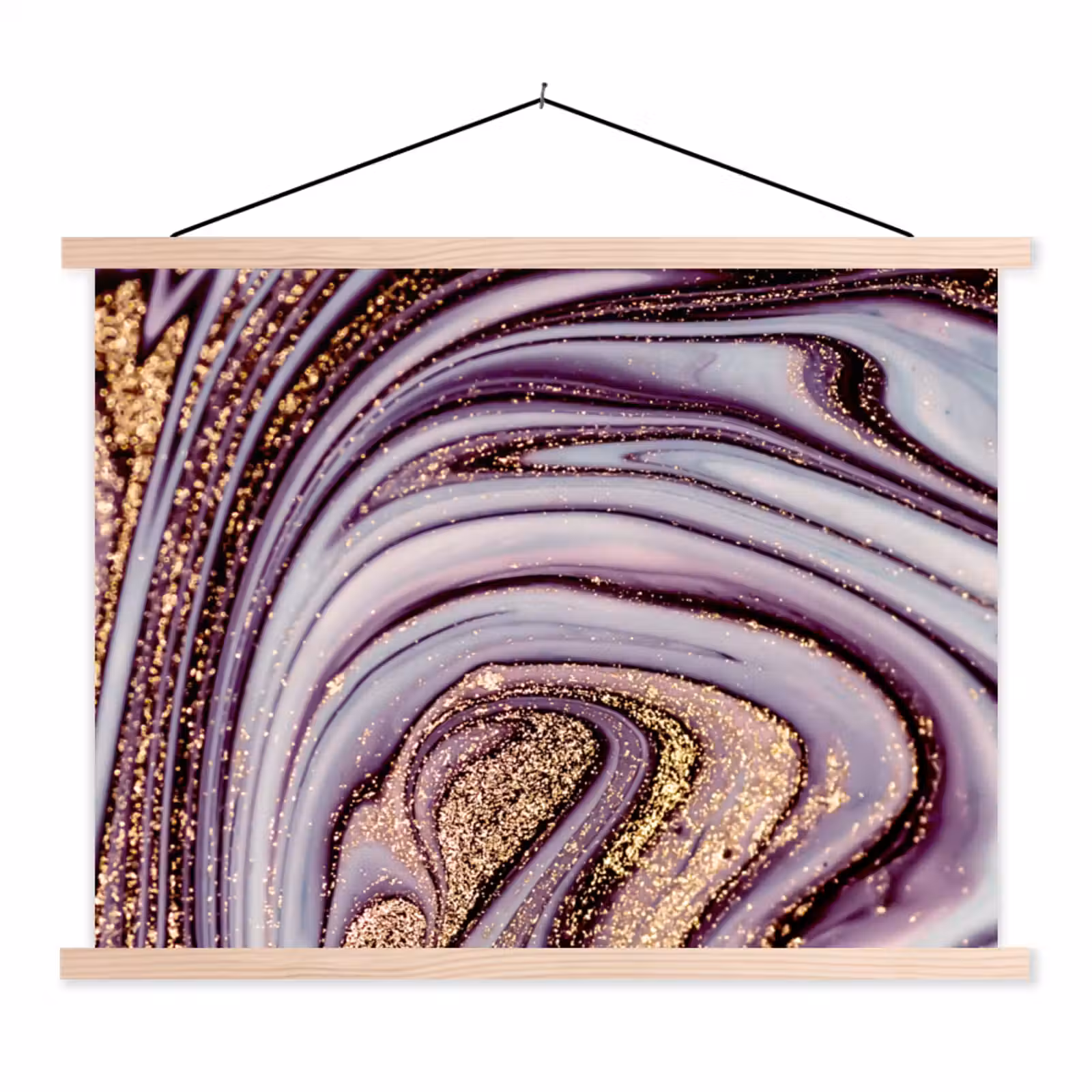 Schoolplaat - Marmer - Roze - Goud - Glitter - Marmerlook - Luxe — 1