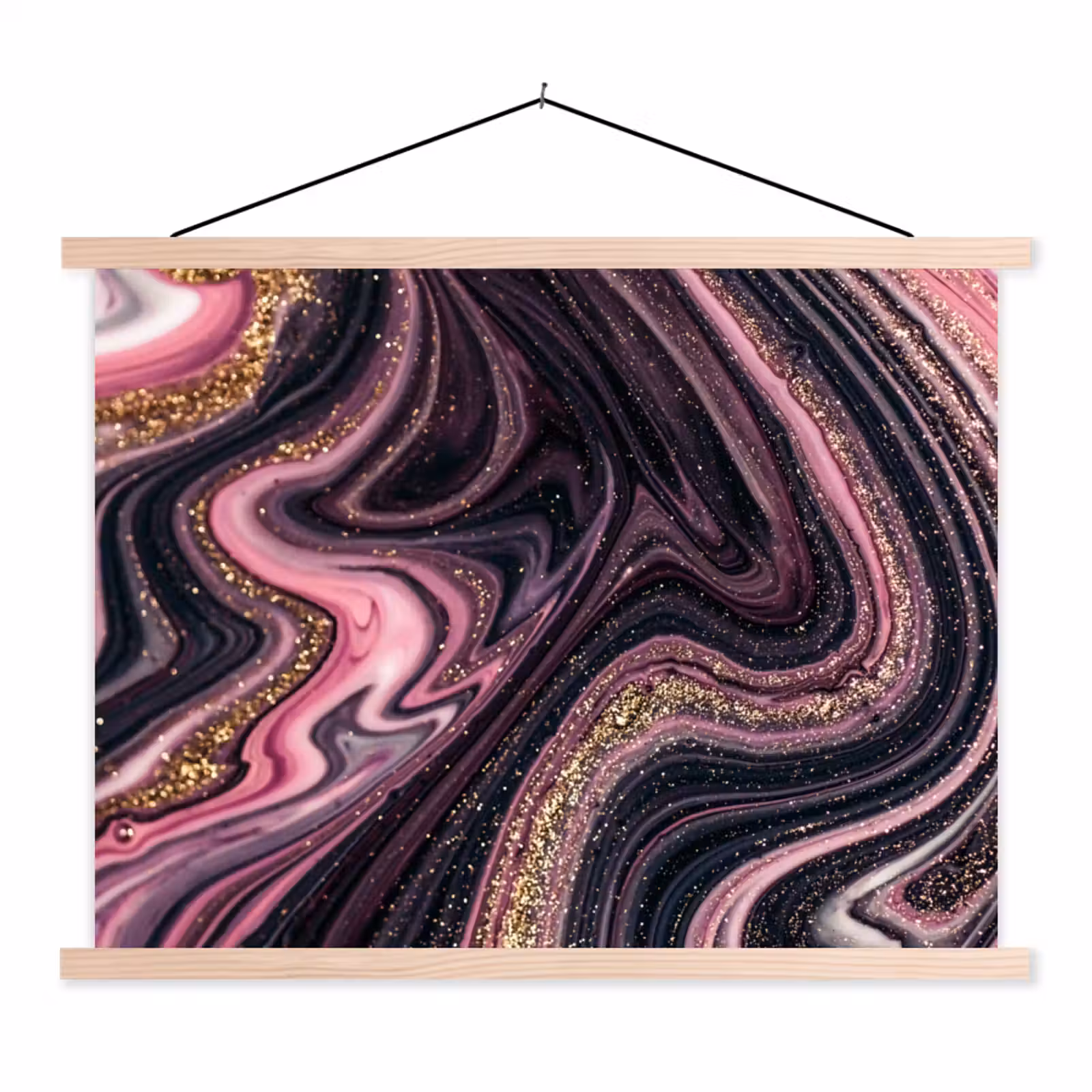 Schoolplaat - Marmerlook - Roze - Paars - Goud - Luxe - Marmer — 1