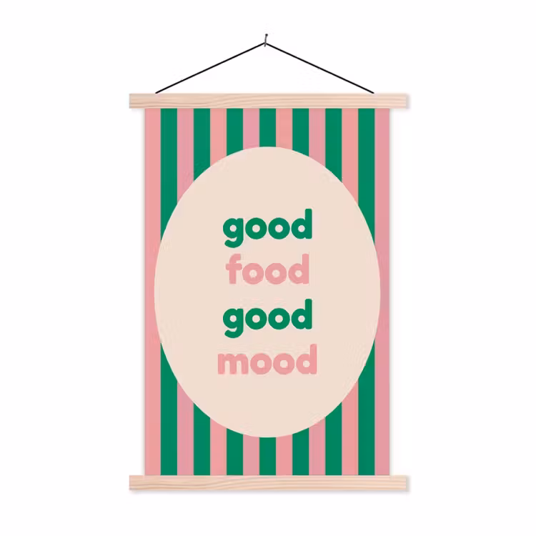 Schoolplaat - Gestreept - Quote - Ovaal - Roze — 1