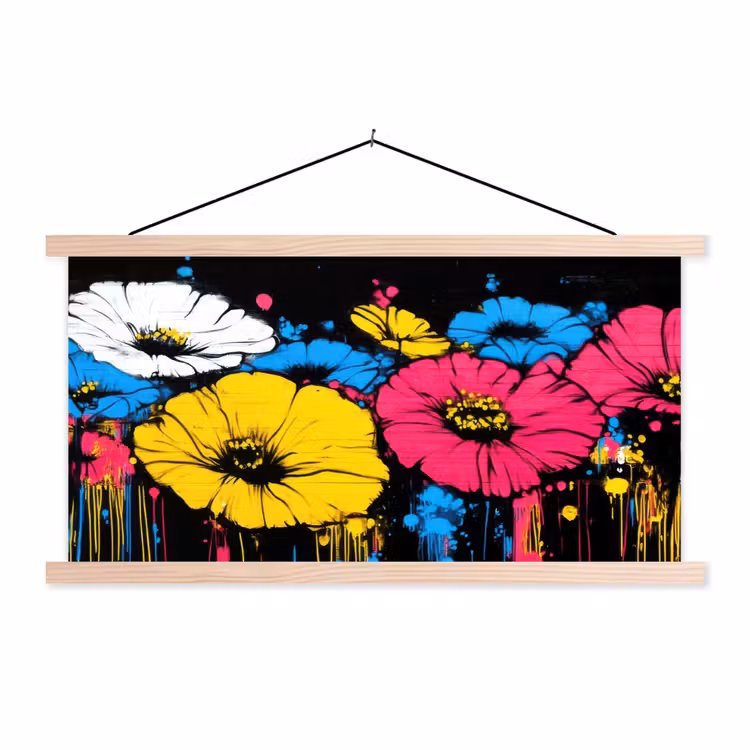 Schoolplaat - Graffiti - Bloemen - Kleur — 1