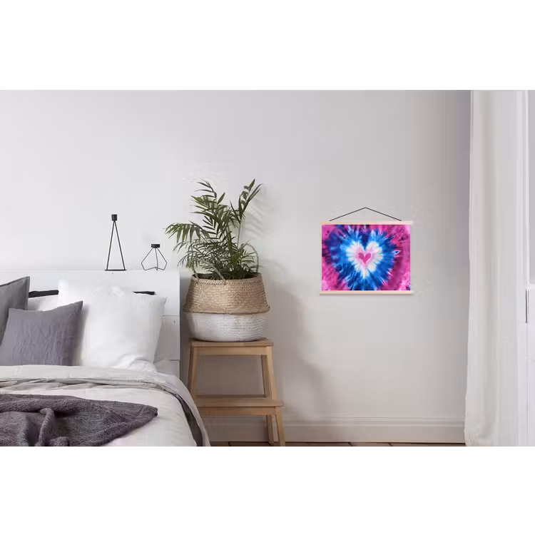 Schoolplaat - Hartvormig - Tie dye - Paars — 2