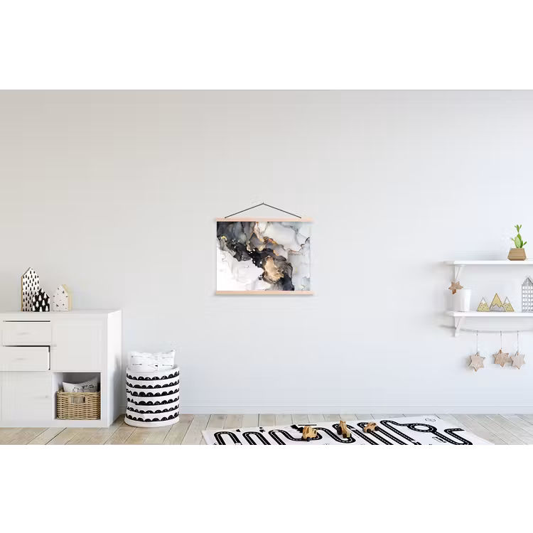 Schoolplaat - Marmer - Goud - Abstract - Zwart Wit - Luxe — 3