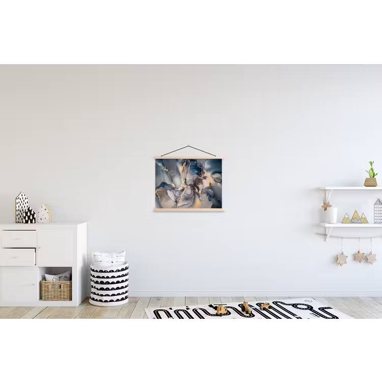 Schoolplaat - Marmer - Grijs - Blauw - Luxe - Goud — 3
