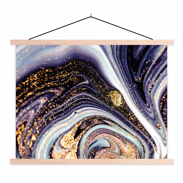 Schoolplaat - Marmer - Paars - Luxe - Marmerlook - Glitter — 1