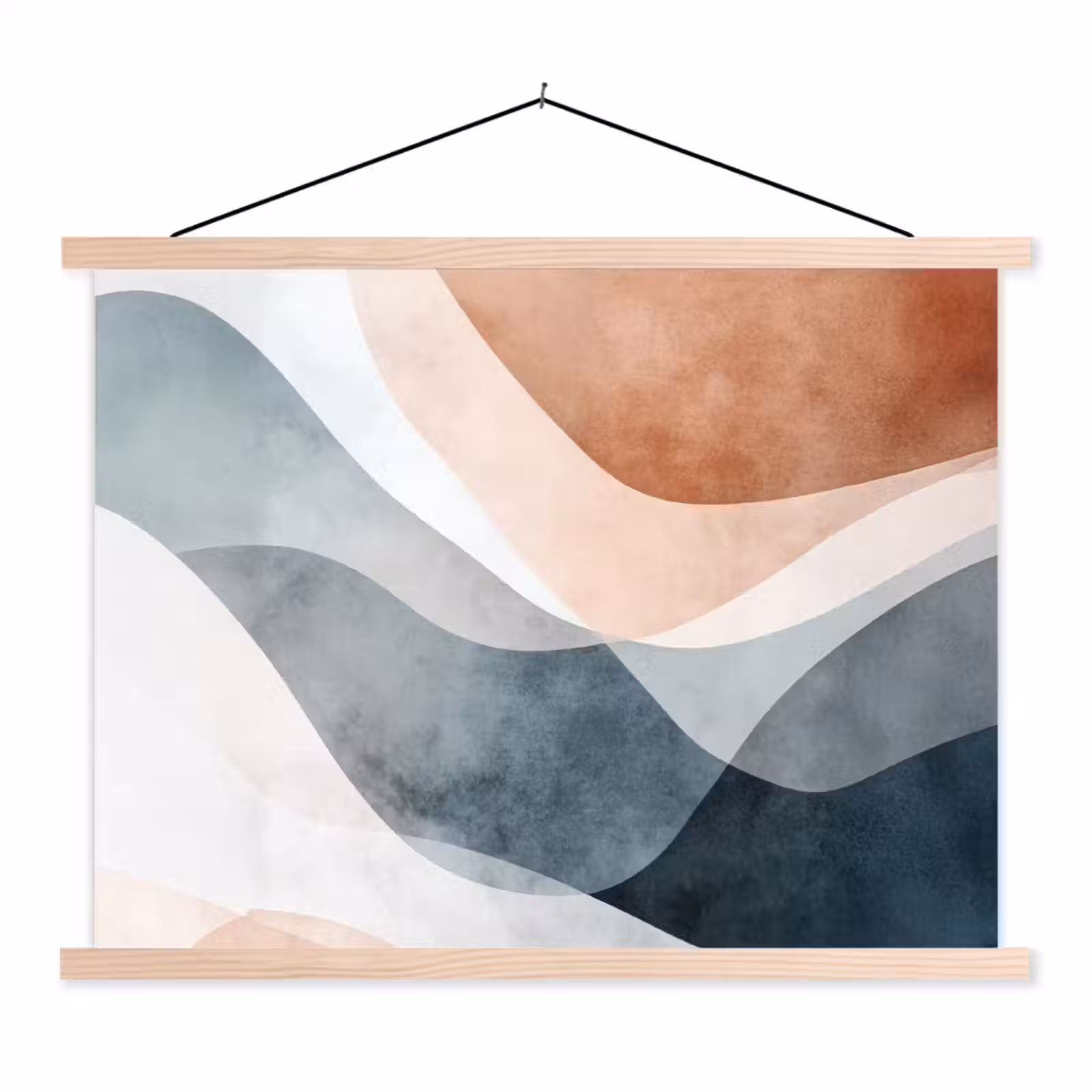 Schoolplaat - Abstract - Golven - Blauw — 1